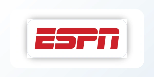 Wordmark oficial da ESPN em card sobre futebol ao vivo